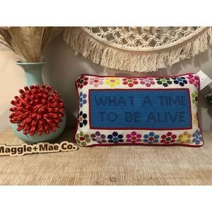 Furbish Studio Needlepoint Pillow Anthropologies